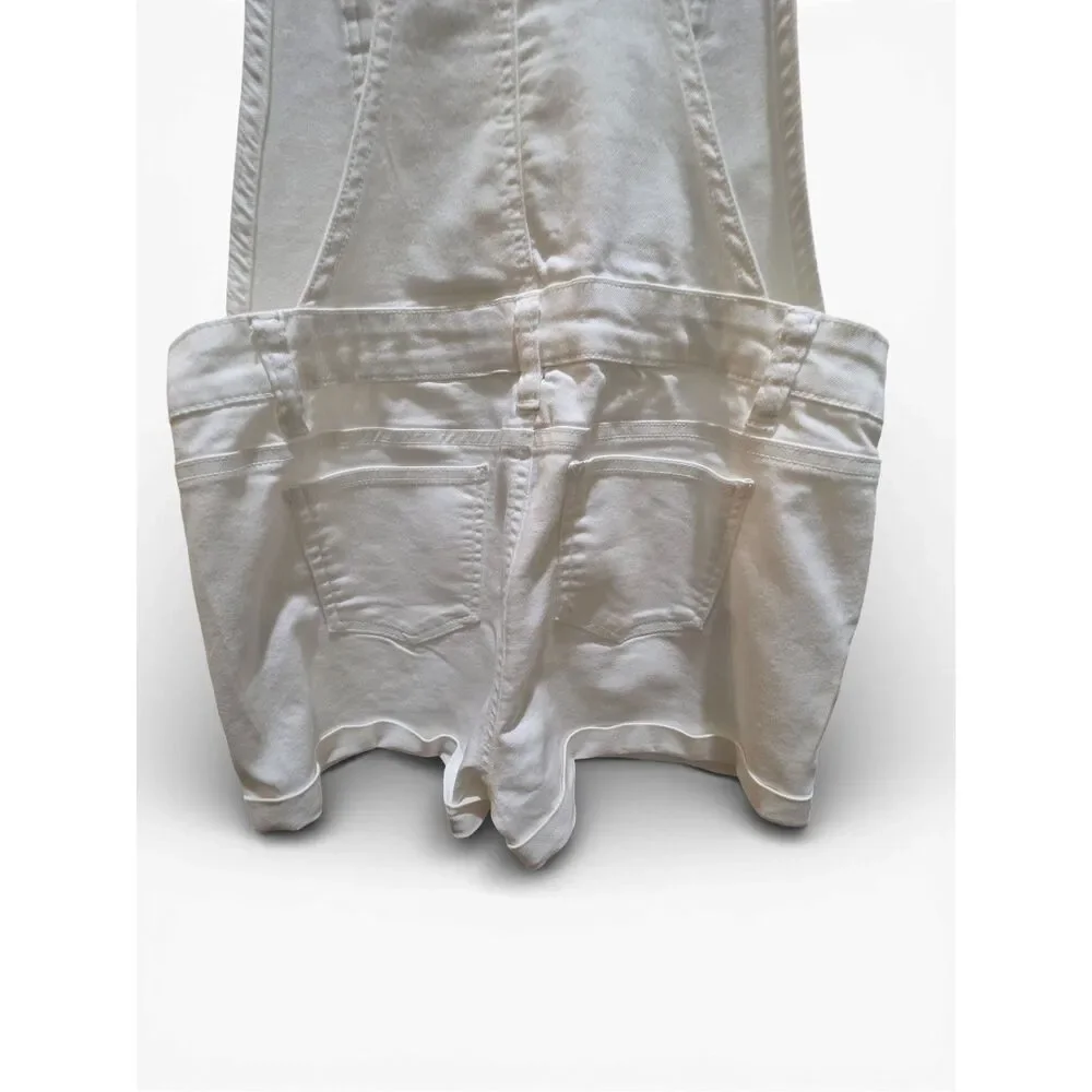 Girls White Denim Shortalls | Overall Shorts | Size 9 | Pre-Owned - Picture 9 of 15